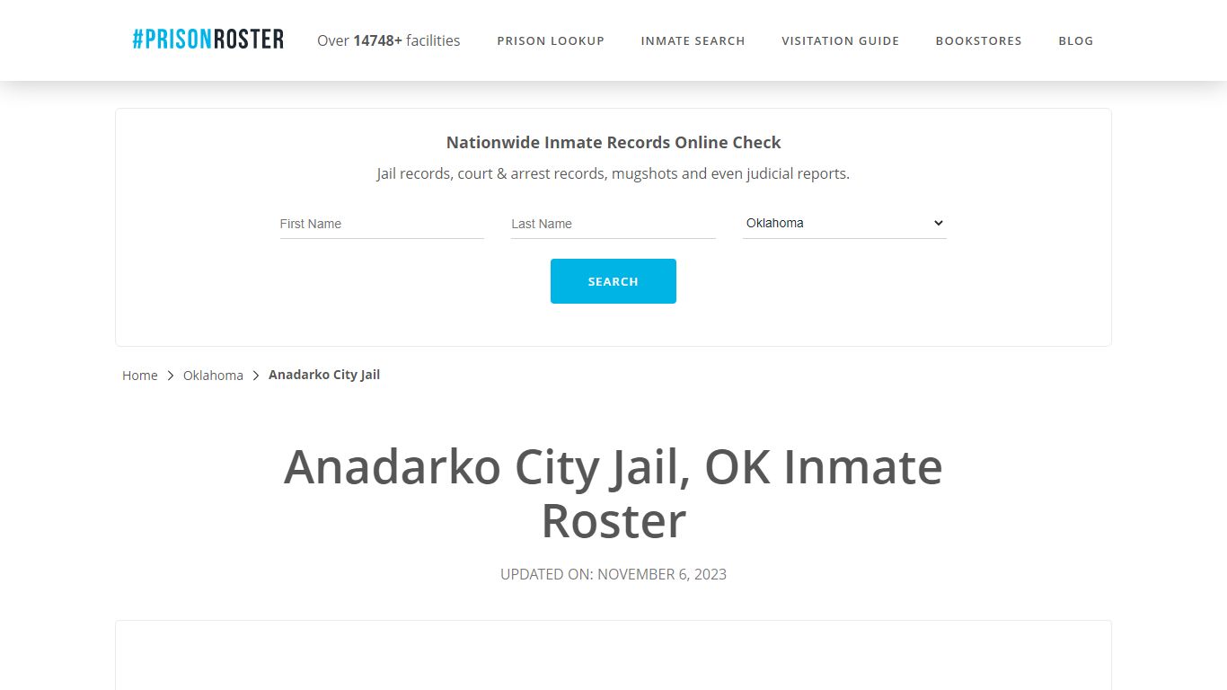 Anadarko City Jail, OK Inmate Roster - Prisonroster